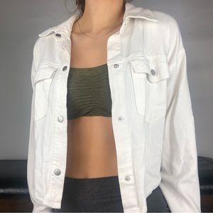 Forever 21 White Denim Jacket